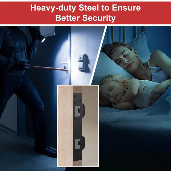 Heavy Duty Metal Latch Plate Reinforcement Double Hole Reinforcement Buckle Plate Security Latch Plate for External Internal Sector