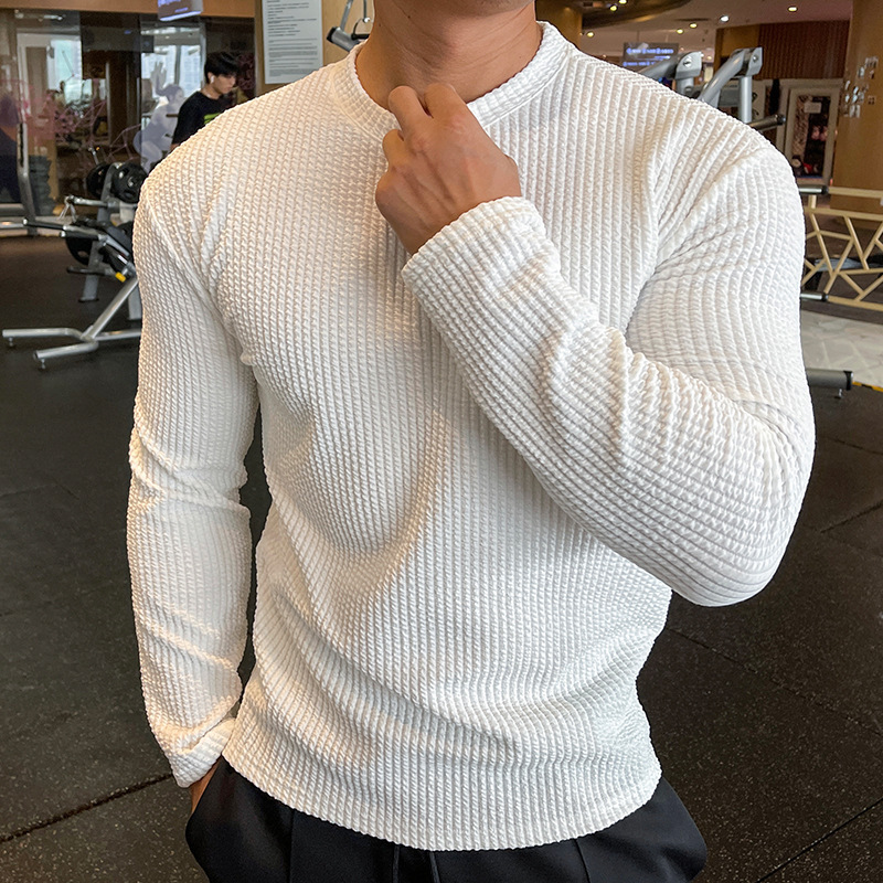 2022 European and American Sweater Men's Autumn and Winter New Fashion Knitted Long Sleeve Top Amazon Knitted Sweater Cross-border Men's Wear