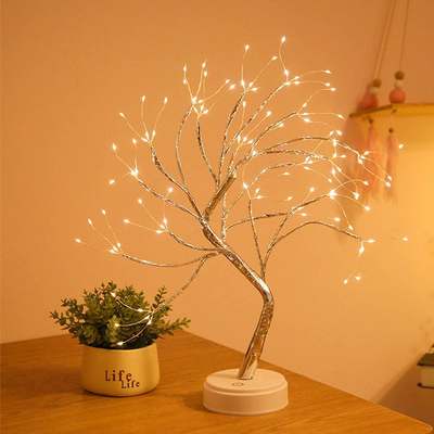 Spot desktop bonsai tree lights led string festive decorative atmosphere lights artificial luminous tree lights night lights colored lights