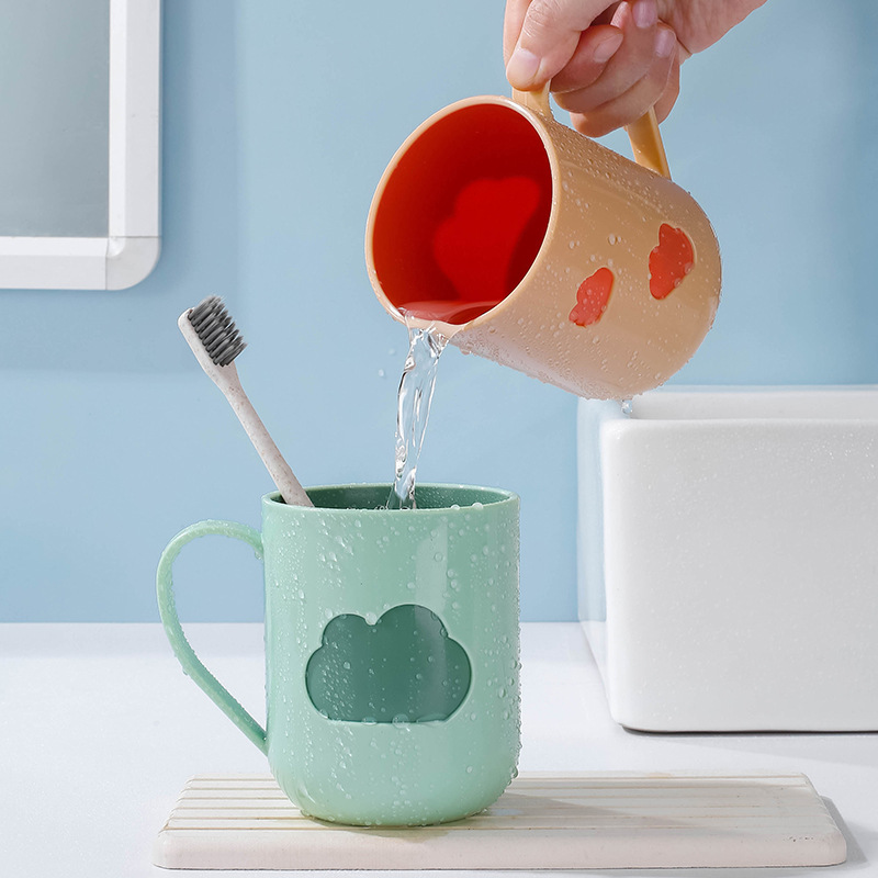 Couple's Teeth Cup Student Dormitory Wash Cup Drop-resistant High-value Toothbrush Cup Household Mouthwash Cup Cute Toothbrush Cup