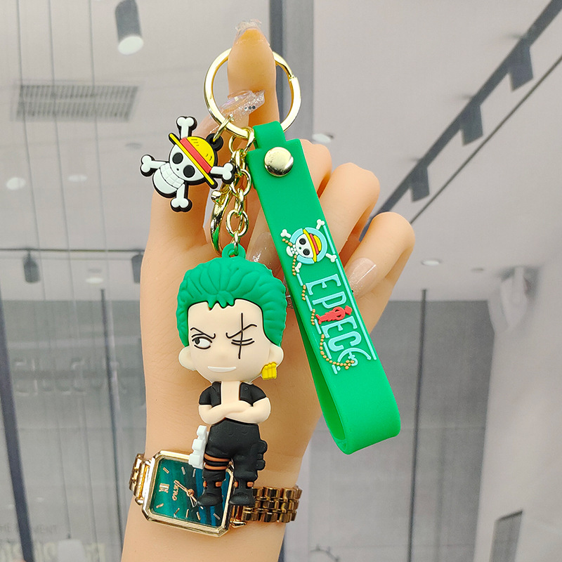 One Piece cute style silicone keychain pendant new trend doll car pendant bag pendant couple pendant