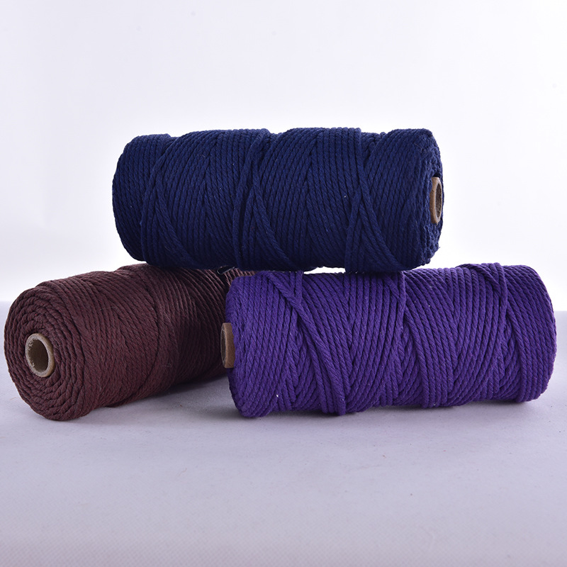 3mm color cotton rope diy handmade 4mm tapestry rope woven rope 5mm gift decorative cotton rope hat rope wholesale