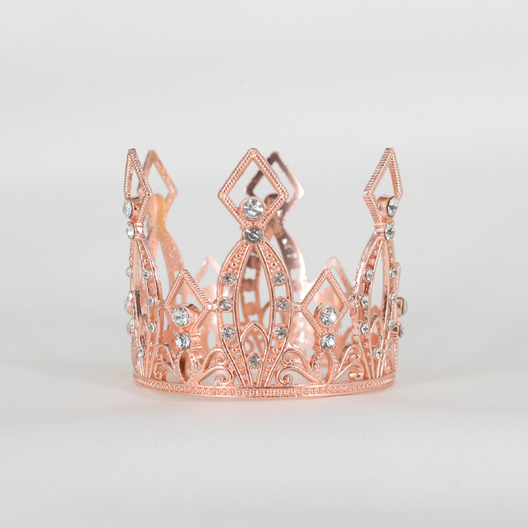 Baking Decoration Crown Baroque Children's Crown Internet Celebrity Birthday Cake Dessert Ornaments Vintage Bridal Headdress