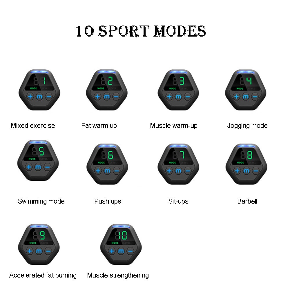Factory direct supply Amazon digital display abdominal muscle stickers EMS muscle massage stickers outdoor sports abdominal fitness device