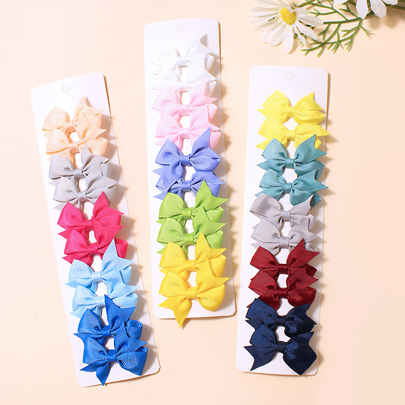 Cross-border Amazon hot sale colorful dovetail children's bow hairpin floating angle rib bow tie cute girl jewelry