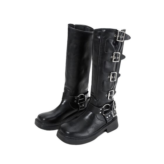 Internet Celebrity High Knights Boots Women's ins Trendy 2023 New European Station Fashion Thick Bottom Thick Heel but Knee Long Boots