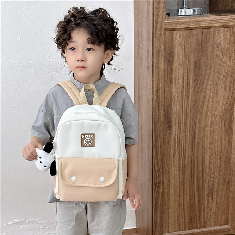 New Children's Kindergarten Schoolbag Boys and Girls Childlike Solid Color Fashion Backpack Large Capacity Backpack