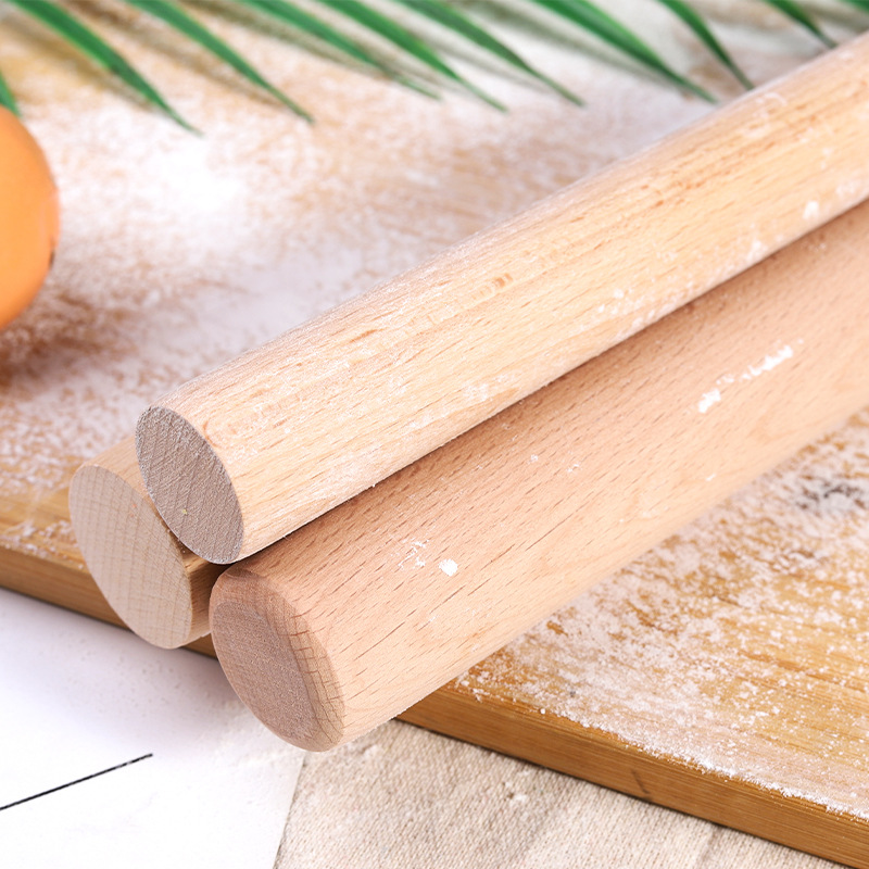 Rolling Pin Chopping Board Set Solid Wood Large Small Noodle Pressing Stick Household Extended Dried Noodle Stick Dried Rolling Pin Artifact