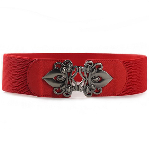 Hot selling Korean Palace retro carved wide belt ladies all-match elastic waist wide belt wholesale spot