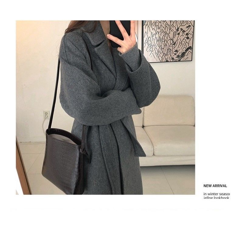 Doppelseitiger Kaschmirmantel für Damen 2023 Neuer kleiner mittellanger Herbst- und Wintermantel mit elegantem High-End-Wollmantel_voghion.com