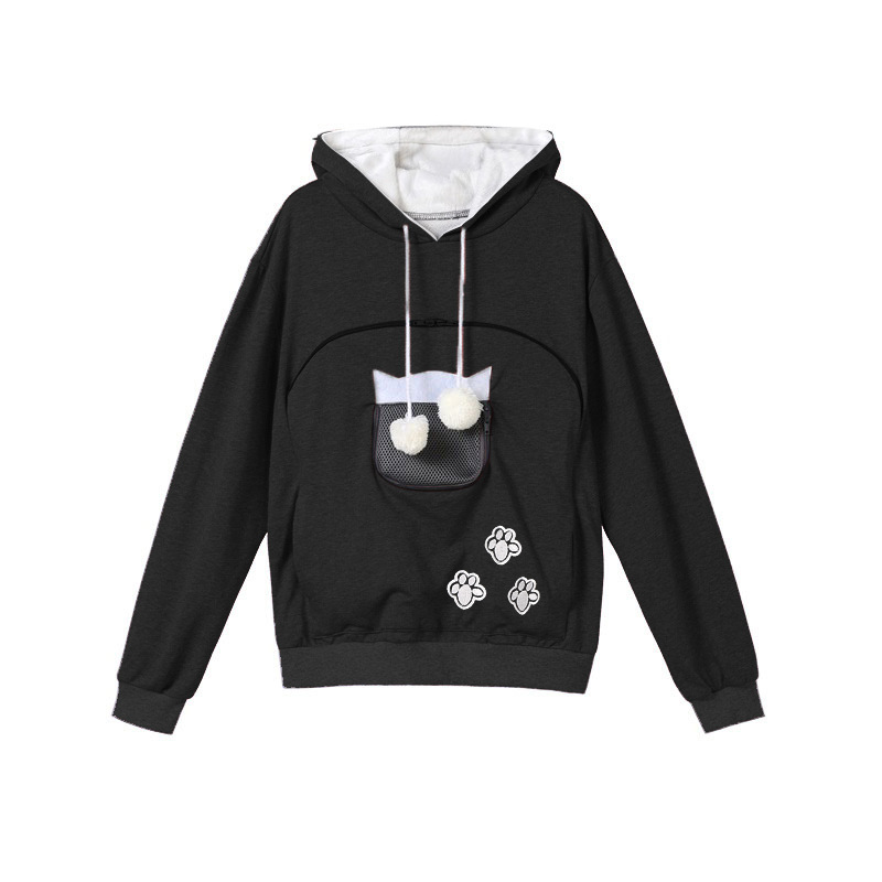 Amazon New Zipper Large Pocket Sweater Hooded Jacket Autumn and Winter European and American Casual Home Pullover Sweater Hooded