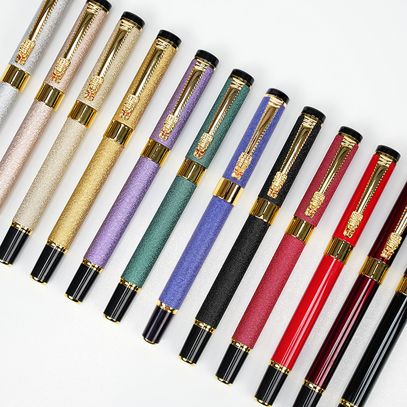 Faucet pen metal frosted Rod 12 color bead signature pen advertising gift pen gel pen lettering logo