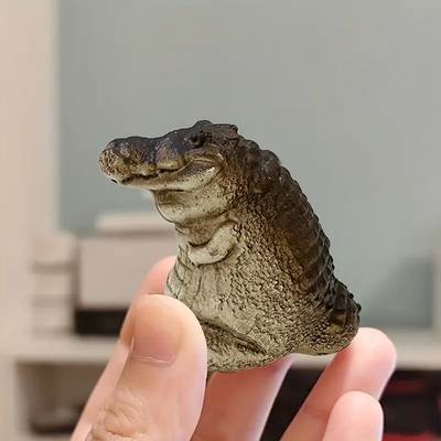 Cross-border hot products mini crocodile statue resin crafts decoration self-healing healing decoration chubby cute