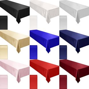 Factory direct supply solid color satin satin tablecloth high density lock edge satin tablecloth wedding restaurant home desktop decoration