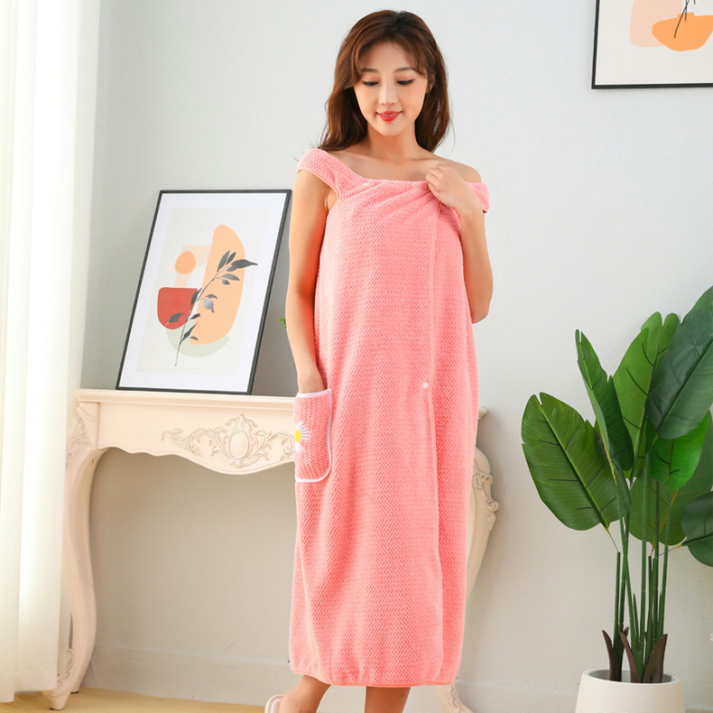 Wearable Bath Skirt Absorbent Bathrobe Quick-drying Bath Towel Soft Long Household Adult Sling Non-cotton Women's New Manufacturer