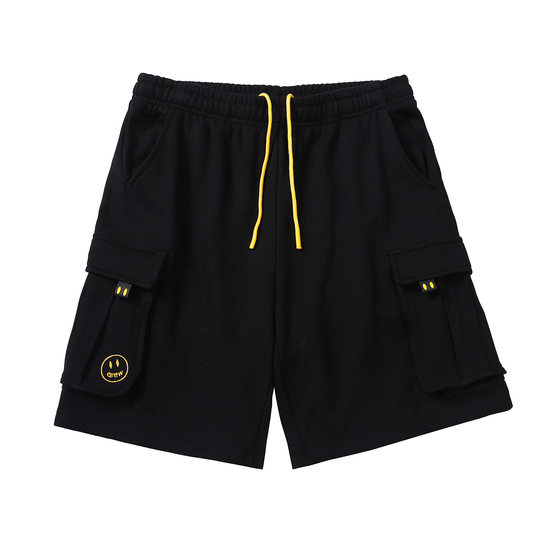 2022 spring and summer New D @ EW embroidered smiling face casual tooling shorts for men and women with a wholesale generation of hair