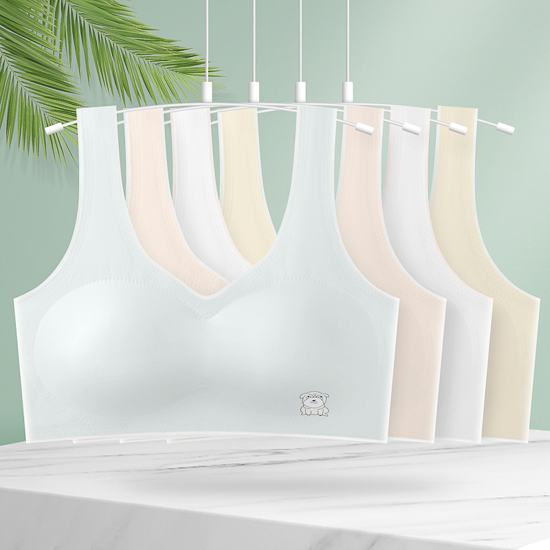 12-18 years old girl underwear junior high school Senior high school students summer ice silk girls breathable development period bra small vest
