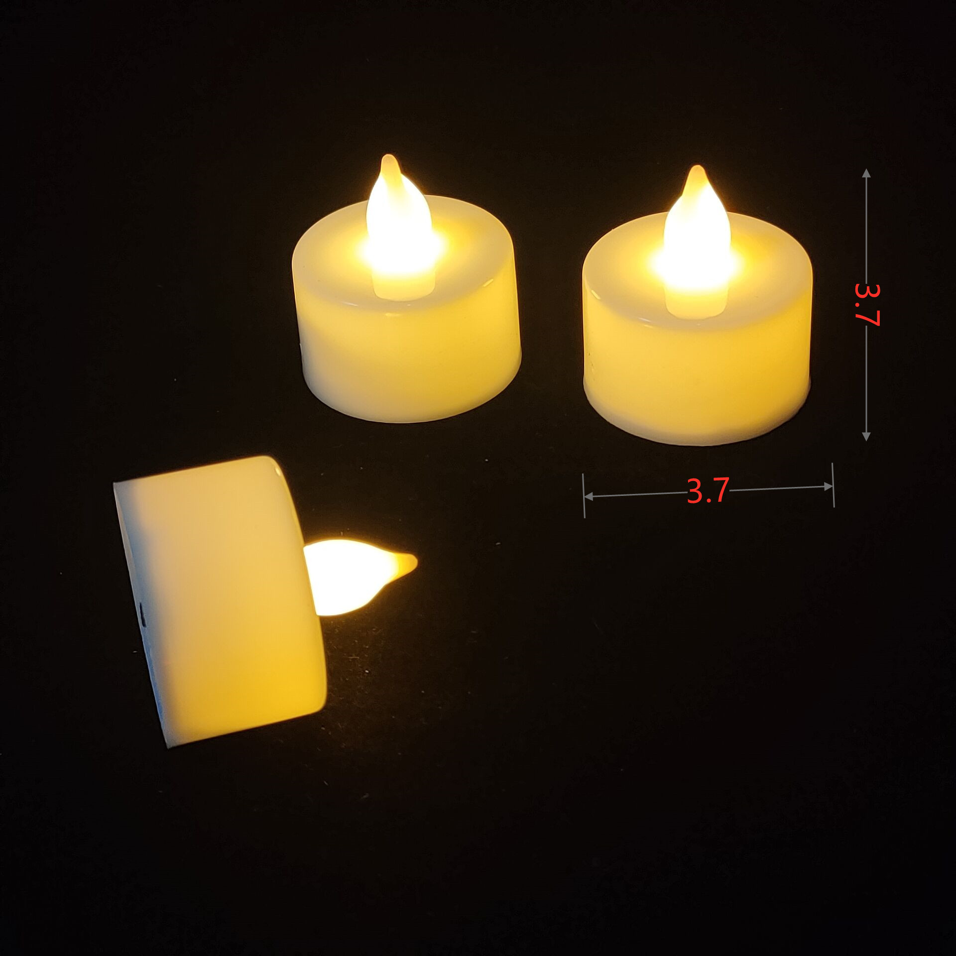 Stall supply led electronic candle colorful battery transparent small tea wax wedding simulation candle wholesale Creative lamp