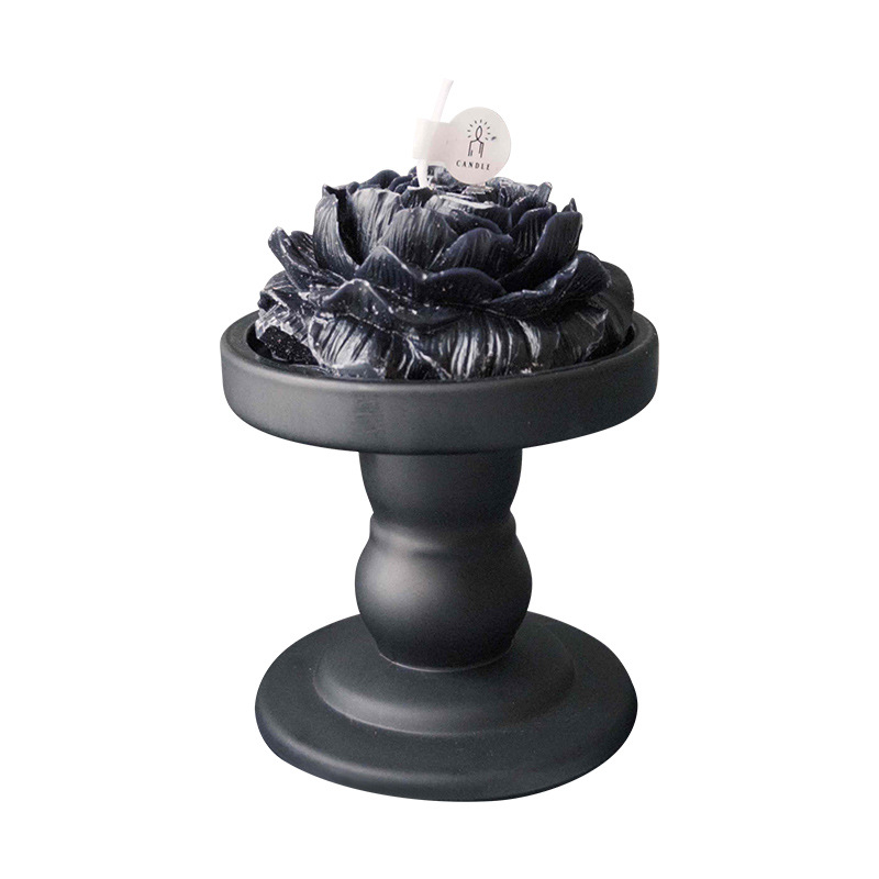 Low temperature erotic candle aromatherapy gift box black frosted ceramic candle holder suit shooting props decorative ornaments