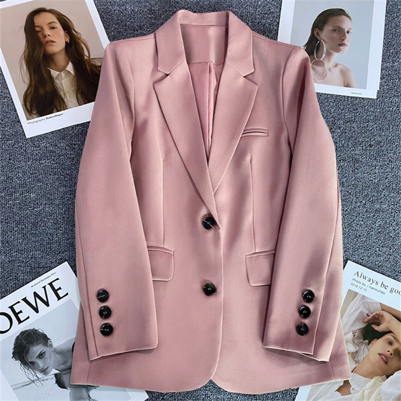 Brown Suit Jacket Women's Korean-style Loose Straight Elegant Slim 2023 Spring and Autumn New Small Suit Top