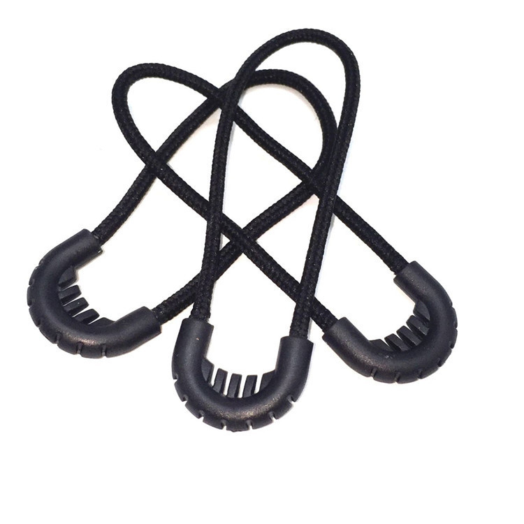 Factory Hot Sale Outdoor Bag Zipper Accessories U-shaped Head Zipper Head PU Rope Head Injection Head