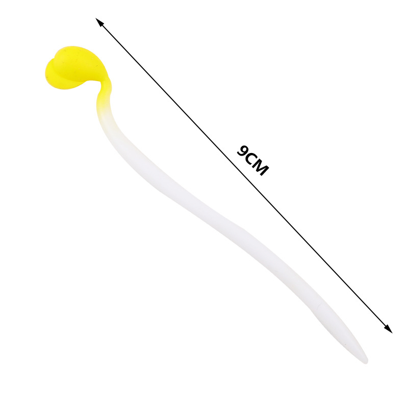 Cross-border new elastic decompression toy tpr bean sprouts stretch simulation yellow bean sprouts diy Decompression pull small bean sprouts