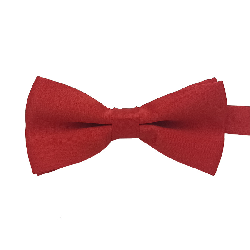 Factory direct men's bow tie solid color black double bow tie dress shirt wedding Korean bow