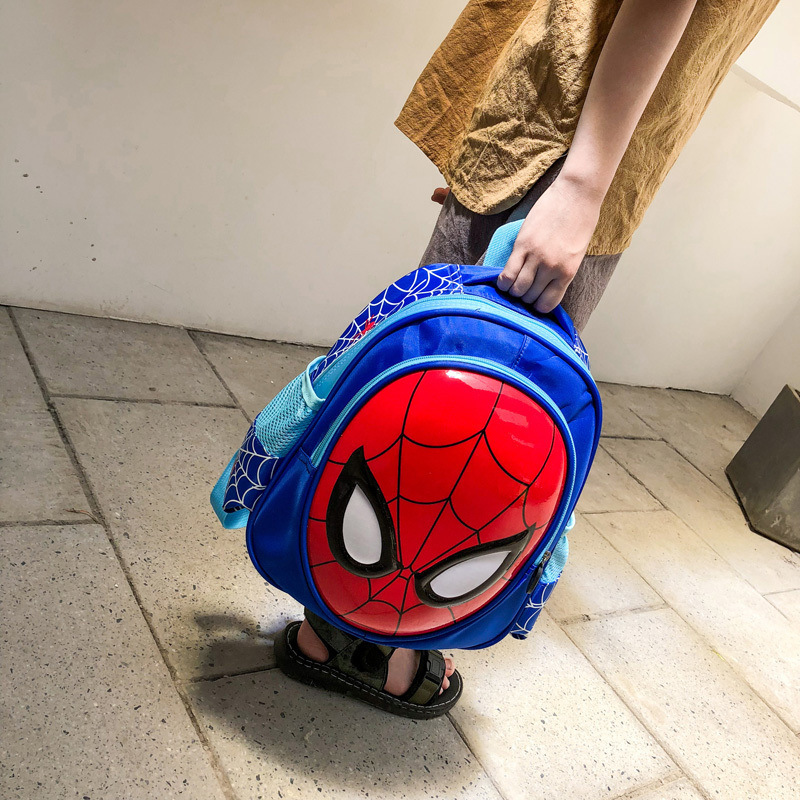 子供の漫画かわいいスパイダーマンバックパック軽量ダブルショルダースクールバッグパーソナライズされたプリント幼稚園バックパック|undefined