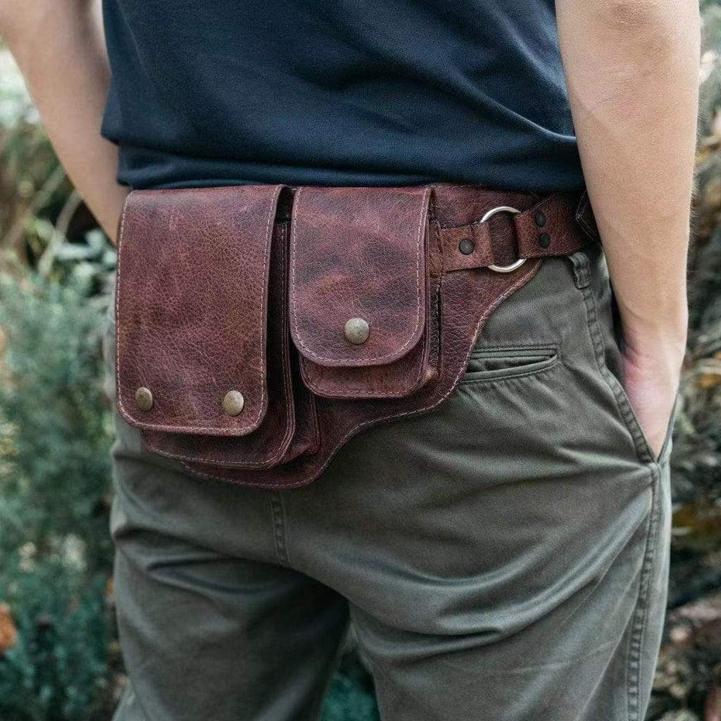 European and American retro strap belt shoulder bag men's and women's outdoor sports adjustable zipper mobile phone bag wish cross-border supply