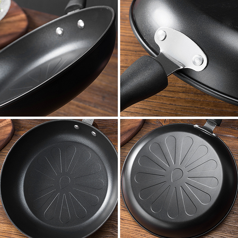 Mini Small Non-Stick Pan Fried Egg Pan Hot Oil Pan Fried Steak Pan Induction Cooker Small Wok Gas Induction Cooker Pot