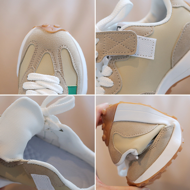 Children's Sneakers 2022 Autumn New Boys' Shoes Big Children's Spring and Autumn Casual Shoes Velcro Girls Running Shoes