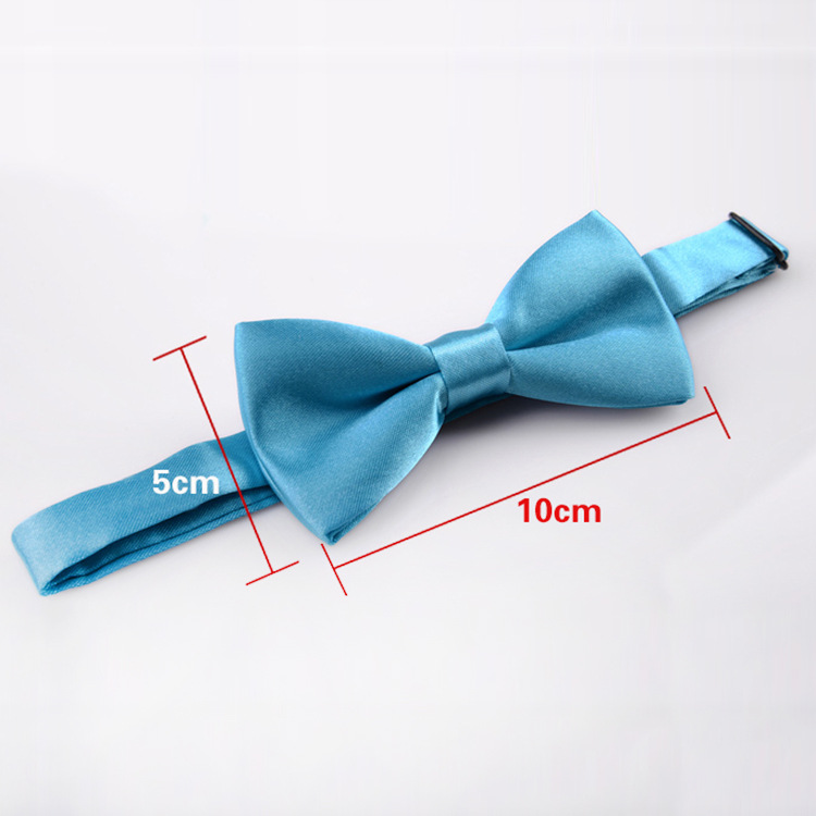 Korean Style Imitation Silk Bow Tie Men's and Children's Fashionable baby Solid Color Bow Tie Bow Tie Kindergarten Primary School Students Bow Tie