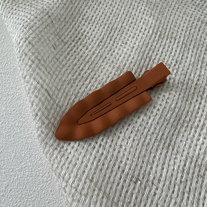 Colorful Seamless Hairpin Frosted Wave Metal Broken Hair Edge Clip Forehead Bangs Clip Wash Face Makeup Duckbill Hairpin_voghion.com