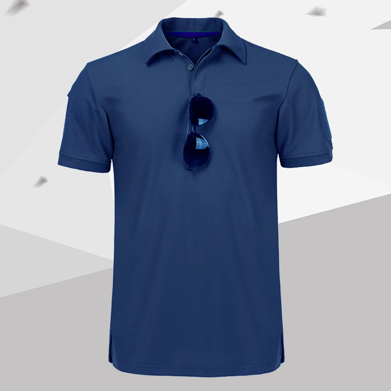 Quick-drying T-shirt Outdoor Tactical Short-sleeved Army Fan Lapel Slim-fit Stretch Summer Commuter T-shirt 511polo Shirt for Men