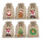 New cross-border hot sale Christmas gift packaging Christmas tree candy snack bag drawstring small bag in stock