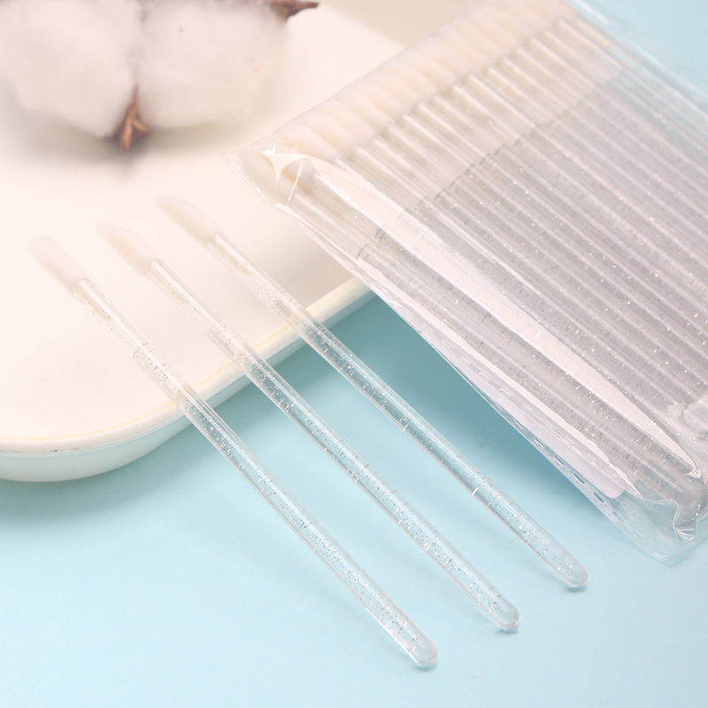 Flocking Lip Brush Lip Honey Brush Crystal Rod Mini Lip Glaze Brush Disposable Lip Glaze Brush Multifunctional Cleaning Medicine Stick