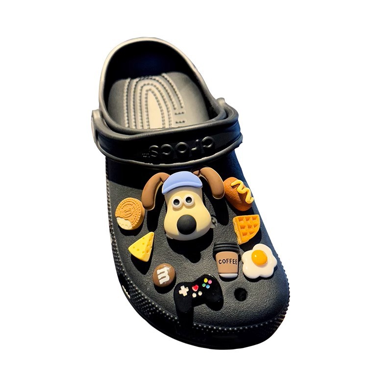 Little Red Book Cartoon Handdog Cave Shoes Shoes Flower Shoes Buckle diy Accessories Detachable Shoes Flower Accessories Decorative Buckle