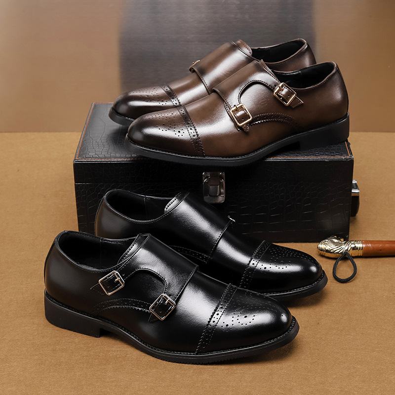 Fabrik Großhandel ein Paar Lieferung Außenhandel Brogue Low-Top Lederschuhe Mode britischen Stil Business formale Kleidung lässig Herrenschuhe_voghion.com