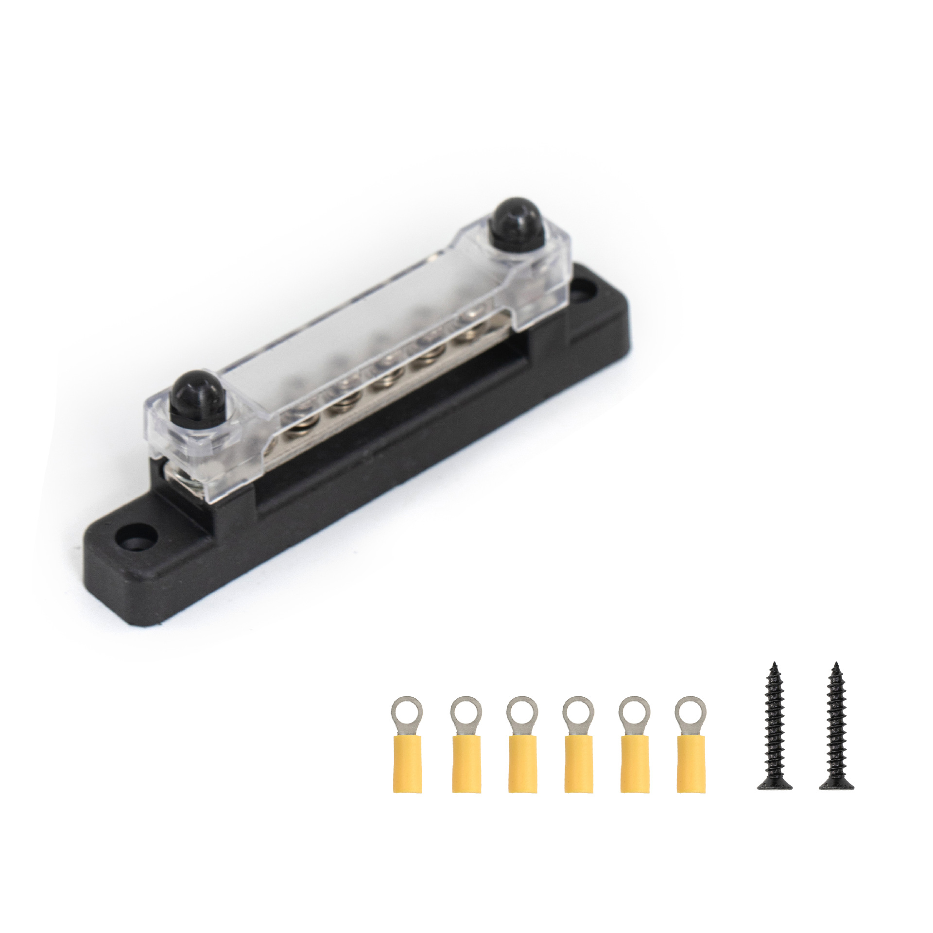 BUSBARS RV Yacht 6-way bus 48V150A copper wiring terminal straight row single row with transparent