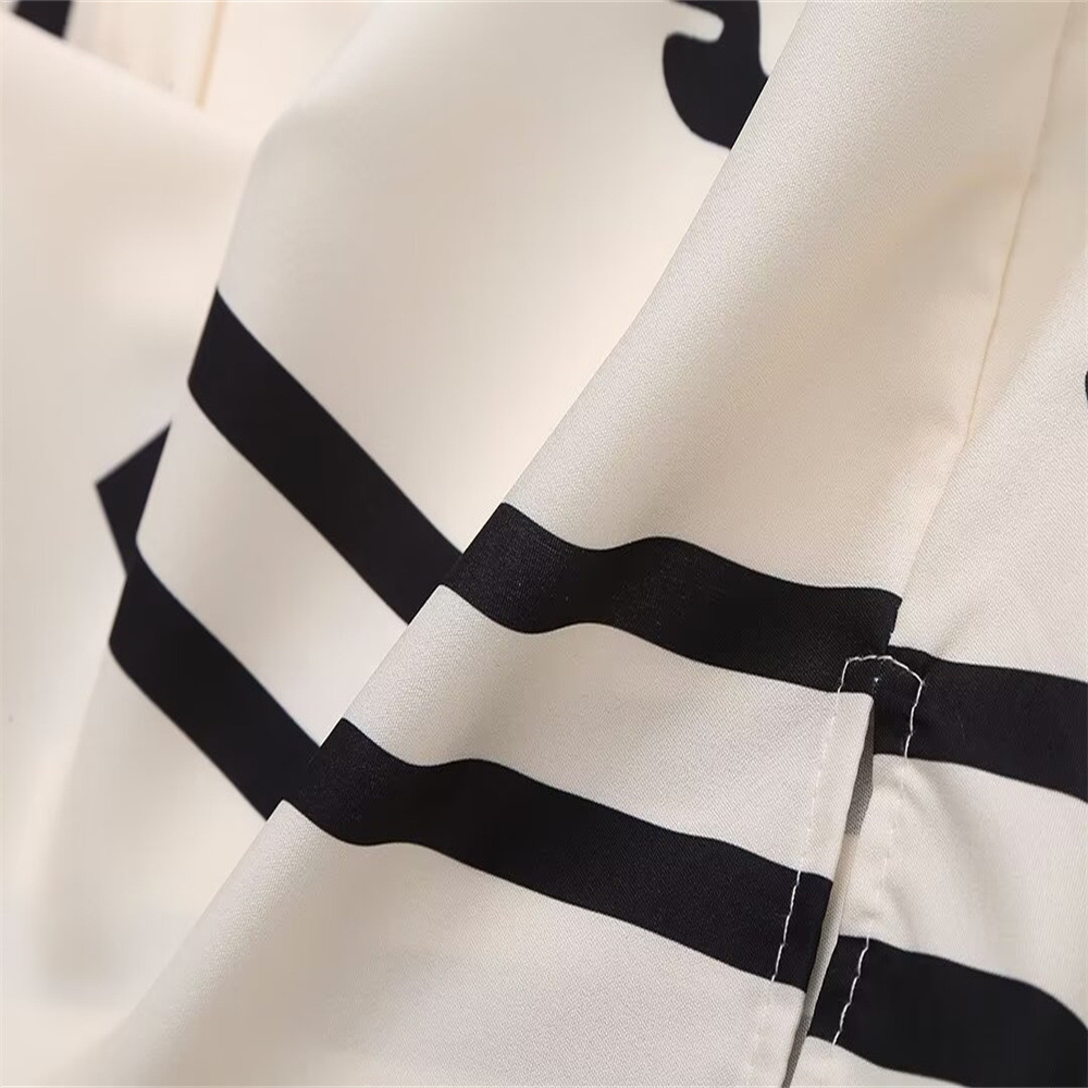 European and American style 2024 spring and summer new women's shirt fashion temperament design all-match thin positioning printed suit