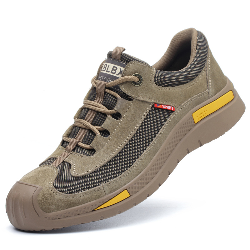 Safety Shoes Men's Steel Toe Anti-Smash Anti-Puncture Site Safety Insulation Electrician Wear-Resistant Beef Bottom Work Non-Slip Female