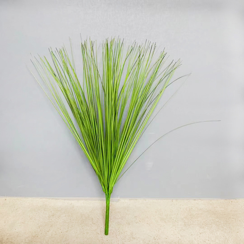 外国貿易の手作りシミュレーション人工草の大束玉ねぎ草の単一の草の緑の蒲葦草の家の装飾の緑の植|undefined