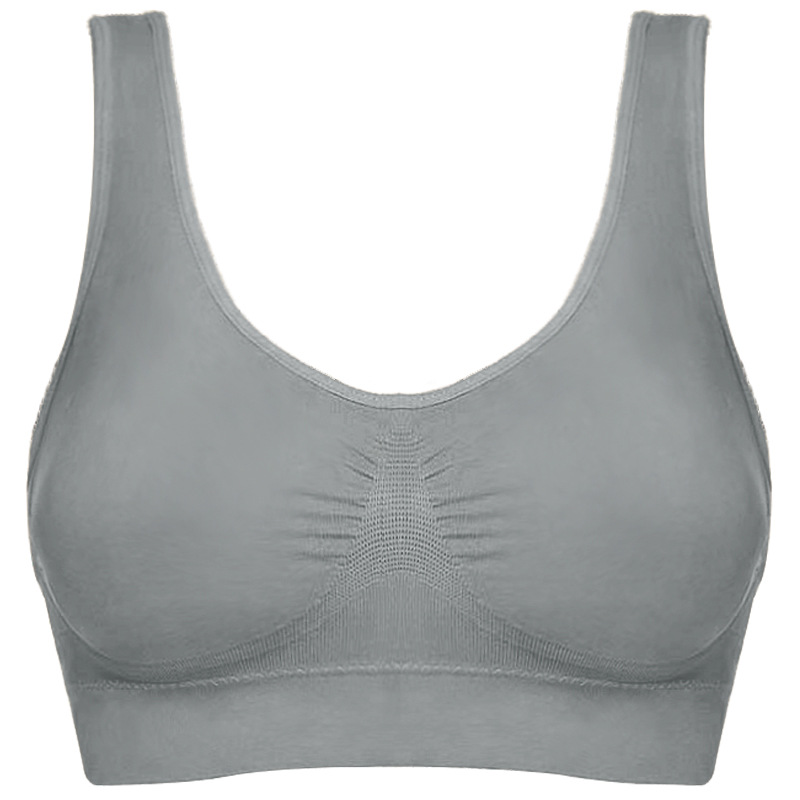 sports bra cross-border fattening without steel ring plus size sports bra double-layer seamless yoga adjustment sports underwear