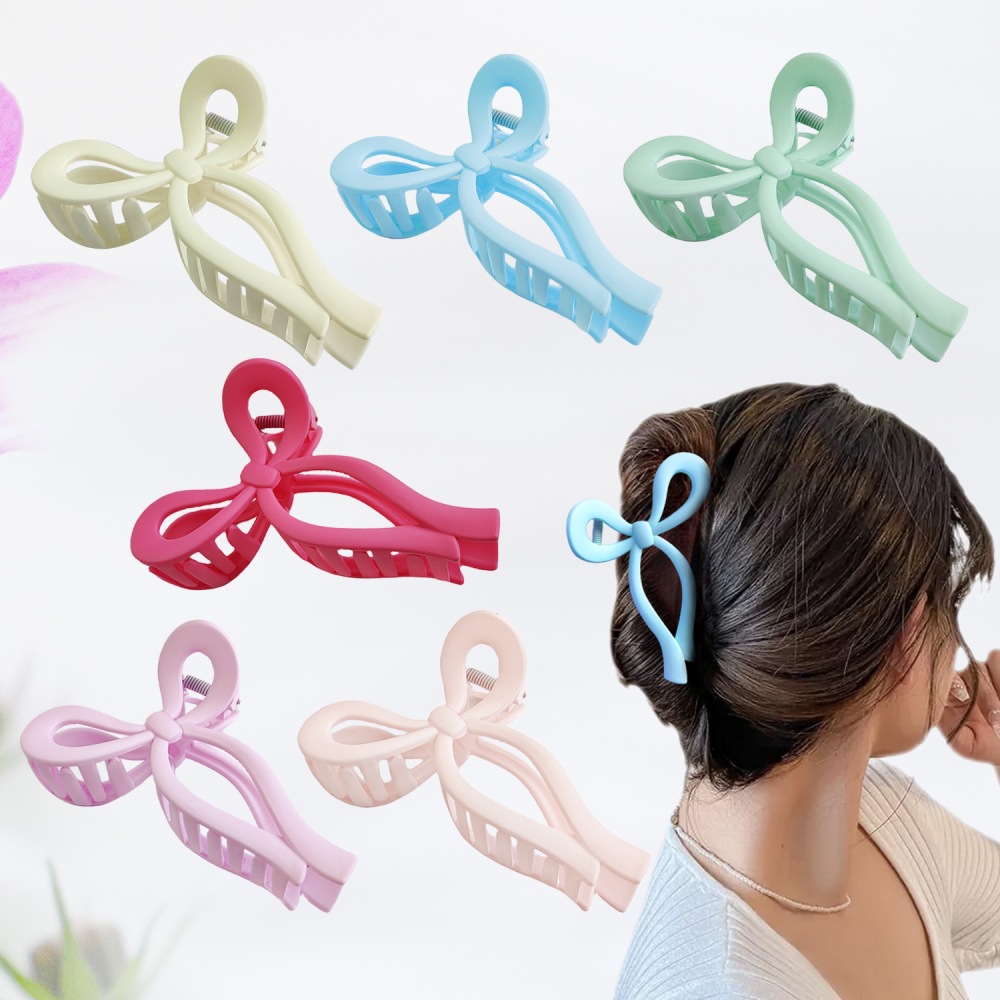 new large bow back shark clip simple updo clip hair accessories for women