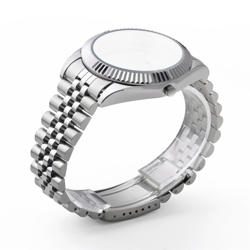 Five beads stainless steel strap log series universal arc mouth watch chain folding buckle 18/20mm