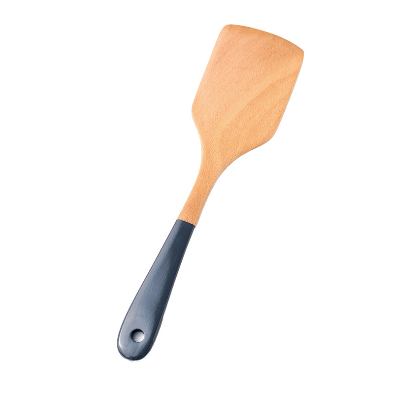 Spatula frying shovel household cooking utensils non-stick pan Wooden Shovel long handle stir-frying shovel wooden shovel soup spoon solid wood shovel