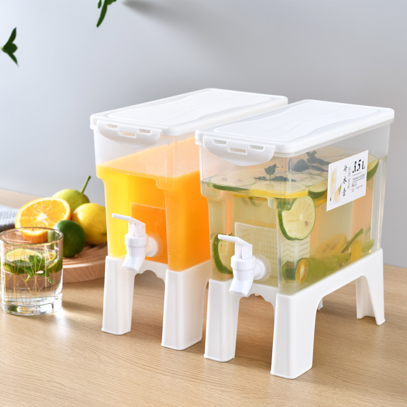 Household 3.5L large capacity cold water bottle can hold refrigerator PP material beverage pot office water tank in stock supply