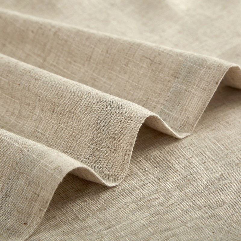 Foreign trade cross-border curtains natural linen curtains bedroom living room multi-color semi-shading curtains wholesale finished products