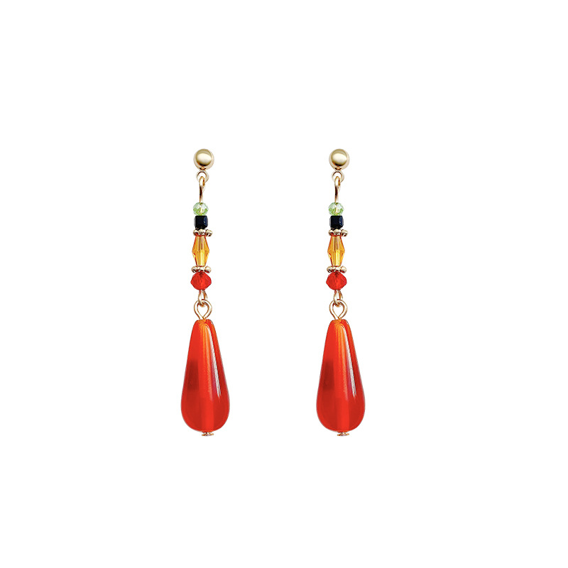 New Chinese Antique Long Tassel Earrings Women's Light Luxury High-end Water Drop Earrings Retro National Fashion Butterfly Ear Jewelry