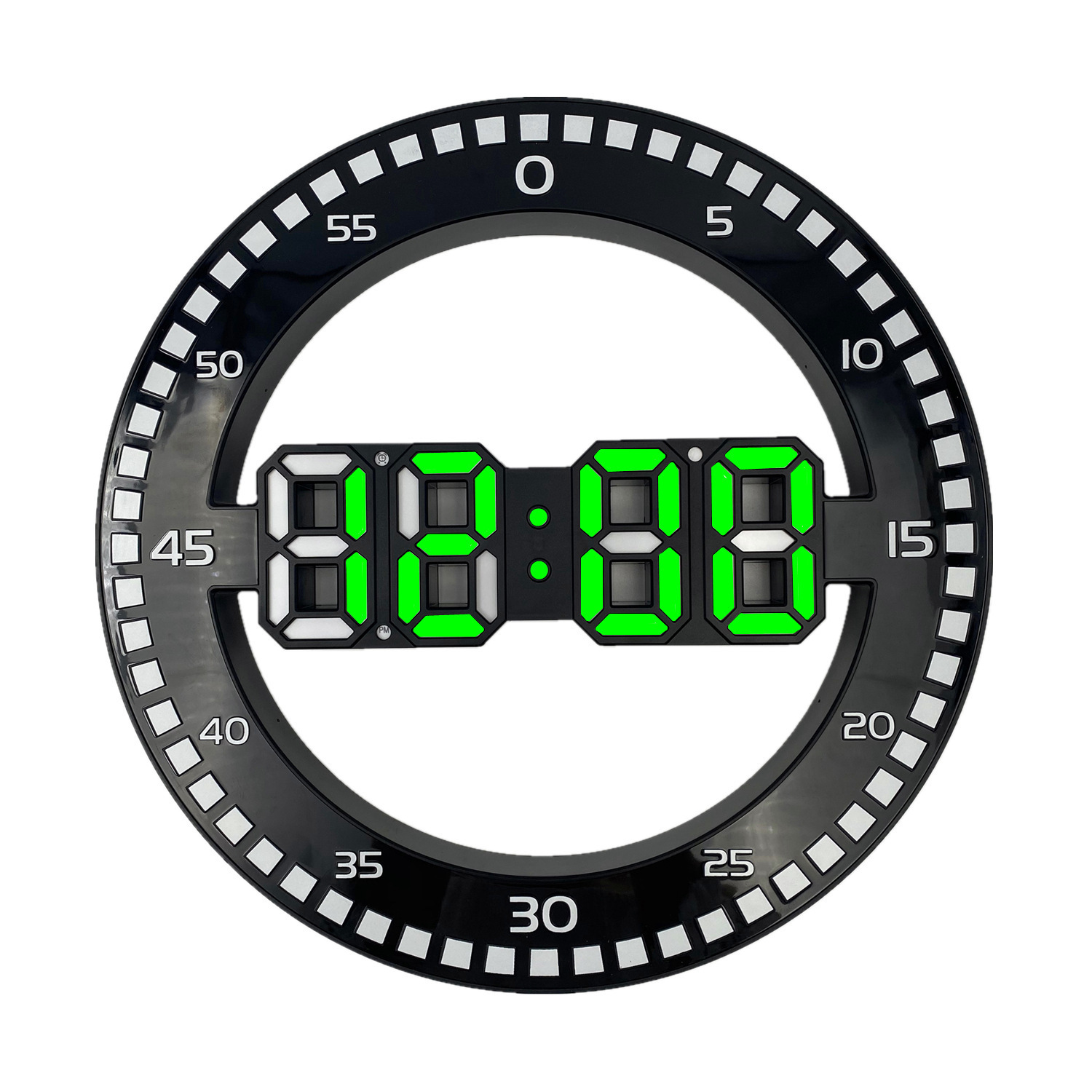 New Korean version of the living room wall clock 3DLED creative large screen alarm clock with jump seconds and without jump seconds electronic clock
